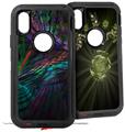 2x Decal style Skin Wrap Set compatible with Otterbox Defender iPhone X and Xs Case - Ruptured Space (CASE NOT INCLUDED)