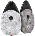 Skin Decal Wrap 2 Pack compatible with Suorin Drop Watercolor Leaves Purple VAPE NOT INCLUDED