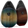 Skin Decal Wrap 2 Pack compatible with Suorin Drop Exotic Wood Zebra Wood Vertical Burst Deep Blue VAPE NOT INCLUDED