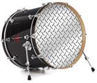 Vinyl Decal Skin Wrap for 22" Bass Kick Drum Head Diamond Plate Metal - DRUM HEAD NOT INCLUDED