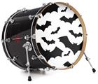 Vinyl Decal Skin Wrap for 22" Bass Kick Drum Head Deathrock Bats - DRUM HEAD NOT INCLUDED