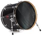 Vinyl Decal Skin Wrap for 22" Bass Kick Drum Head Dark Mesh - DRUM HEAD NOT INCLUDED