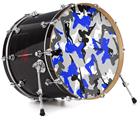 Vinyl Decal Skin Wrap for 22" Bass Kick Drum Head Sexy Girl Silhouette Camo Blue - DRUM HEAD NOT INCLUDED