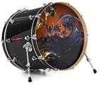 Vinyl Decal Skin Wrap for 22" Bass Kick Drum Head Alien Tech - DRUM HEAD NOT INCLUDED