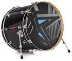 Vinyl Decal Skin Wrap for 22" Bass Kick Drum Head Baja 0023 Blue Medium - DRUM HEAD NOT INCLUDED