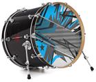 Vinyl Decal Skin Wrap for 22" Bass Kick Drum Head Baja 0032 Blue Medium - DRUM HEAD NOT INCLUDED