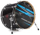 Vinyl Decal Skin Wrap for 22" Bass Kick Drum Head Baja 0014 Blue Medium - DRUM HEAD NOT INCLUDED