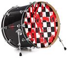 Vinyl Decal Skin Wrap for 22" Bass Kick Drum Head Checkerboard Splatter - DRUM HEAD NOT INCLUDED