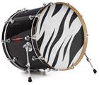 Vinyl Decal Skin Wrap for 22" Bass Kick Drum Head Zebra Skin - DRUM HEAD NOT INCLUDED