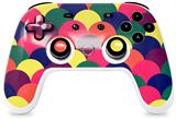 Skin Decal Wrap works with Original Google Stadia Controller Brushed Cirlces Multi Dark Skin Only CONTROLLER NOT INCLUDED