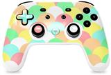 Skin Decal Wrap works with Original Google Stadia Controller Brushed Cirlces Multi Light Skin Only CONTROLLER NOT INCLUDED