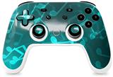 Skin Decal Wrap works with Original Google Stadia Controller Bokeh Music Neon Teal Skin Only CONTROLLER NOT INCLUDED