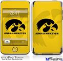 iPod Touch 2G & 3G Skin - Iowa Hawkeyes Herkey Black on Gold