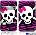 iPod Touch 2G & 3G Skin - Pink Zebra Skull