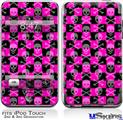 iPod Touch 2G & 3G Skin - Skull Crossbones Checkerboard