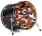 Vinyl Decal Skin Wrap for 20" Bass Kick Drum Head WraptorCamo Digital Camo Burnt Orange - DRUM HEAD NOT INCLUDED