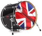 Decal Skin works with most 24" Bass Kick Drum Heads Union Jack 01 - DRUM HEAD NOT INCLUDED