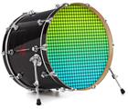 Decal Skin works with most 24" Bass Kick Drum Heads Faded Dots Neon Teal Green - DRUM HEAD NOT INCLUDED