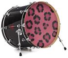 Decal Skin works with most 24" Bass Kick Drum Heads Leopard Skin Pink - DRUM HEAD NOT INCLUDED