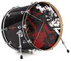 Decal Skin works with most 26" Bass Kick Drum Heads Baja 0003 Red Dark - DRUM HEAD NOT INCLUDED