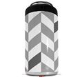 WraptorSkinz Skin Decal Wrap compatible with Yeti 16oz Tall Colster Can Cooler Insulator Chevrons Gray And Charcoal (COOLER NOT INCLUDED)