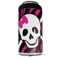 WraptorSkinz Skin Decal Wrap compatible with Yeti 16oz Tall Colster Can Cooler Insulator Pink Zebra Skull (COOLER NOT INCLUDED)