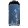 WraptorSkinz Skin Decal Wrap compatible with Yeti 16oz Tall Colster Can Cooler Insulator Bokeh Butterflies Blue (COOLER NOT INCLUDED)