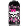 WraptorSkinz Skin Decal Wrap compatible with Yeti 16oz Tall Colster Can Cooler Insulator Pink Bow Skull (COOLER NOT INCLUDED)