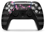 WraptorSkinz Skin Wrap compatible with the Sony PS5 DualSense Controller Pink Bow Skull (CONTROLLER NOT INCLUDED)