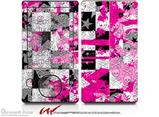 Checker Skull Splatter Pink - Decal Style skin fits Zune 80/120GB  (ZUNE SOLD SEPARATELY)