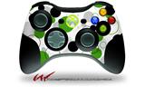 XBOX 360 Wireless Controller Decal Style Skin - Lots of Dots Green on White (CONTROLLER NOT INCLUDED)