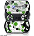 Lots of Dots Green on White - Decal Style Skins (fits Sony PSPgo)