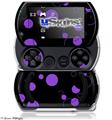 Lots of Dots Purple on Black - Decal Style Skins (fits Sony PSPgo)