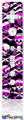 Wii Remote Controller Face ONLY Skin - Zebra Pink Skulls