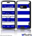 LG enV2 Skin - Psycho Stripes Blue and White