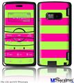 LG enV2 Skin - Psycho Stripes Neon Green and Hot Pink