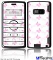 LG enV2 Skin - Pastel Butterflies Pink on White