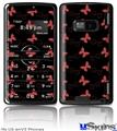 LG enV2 Skin - Pastel Butterflies Red on Black