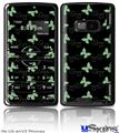 LG enV2 Skin - Pastel Butterflies Green on Black