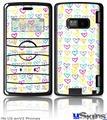 LG enV2 Skin - Kearas Hearts White