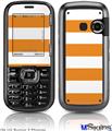 LG Rumor 2 Skin - Psycho Stripes Orange and White