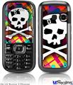 LG Rumor 2 Skin - Rainbow Plaid Skull