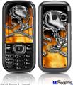 LG Rumor 2 Skin - Chrome Skull on Fire