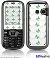 LG Rumor 2 Skin - Pastel Butterflies Green on White