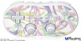 Wii Classic Controller Skin - Neon Swoosh on White