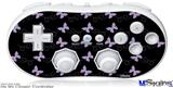 Wii Classic Controller Skin - Pastel Butterflies Purple on Black