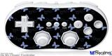 Wii Classic Controller Skin - Pastel Butterflies Blue on Black