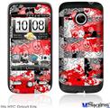 HTC Droid Eris Skin - Checker Skull Splatter Red