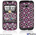 HTC Droid Eris Skin - Splatter Girly Skull Pink