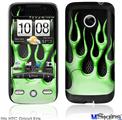 HTC Droid Eris Skin - Metal Flames Green